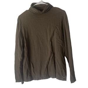 Neon‎ Buddha Size Large Sage Green Cotton Turtle Neck Long Sleeve Top